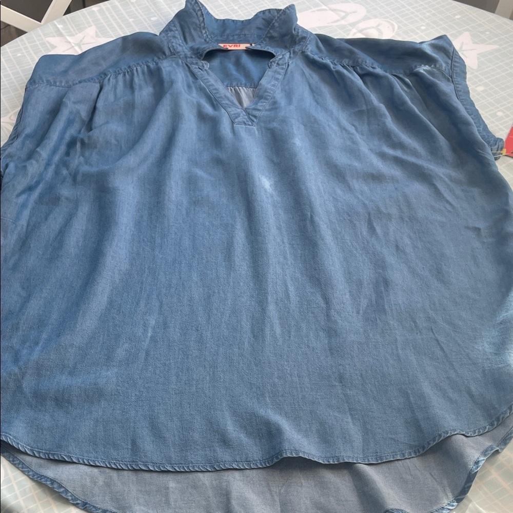 EVRI Vibrant Blue Denim Shirt